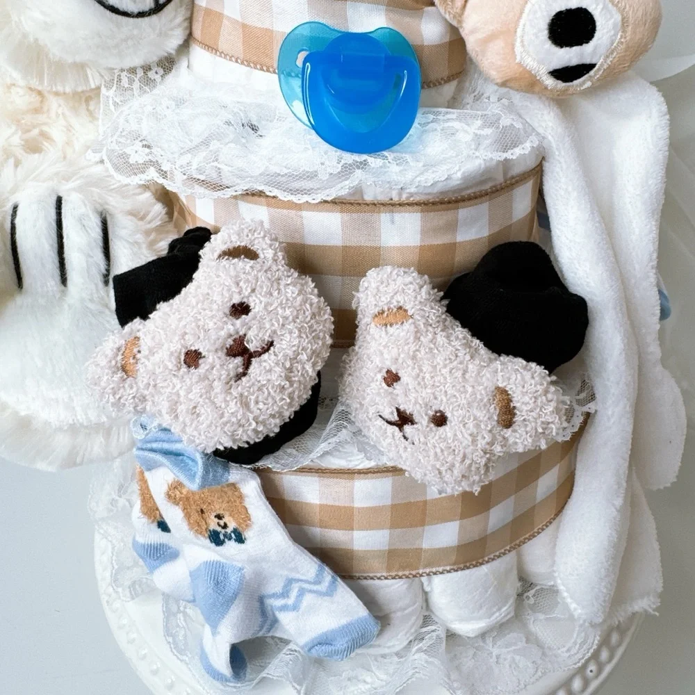 Teddy Bear Boy Diaper Cake, Baby Shower Gift